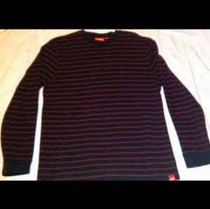 VANS red/blk stripe sweater shirt 2XL*LAST CHANCE!